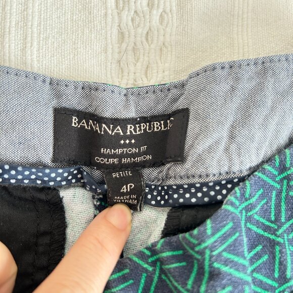 Banana Republic Dress Pants Blue/Green Petite - Picture 5 of 9